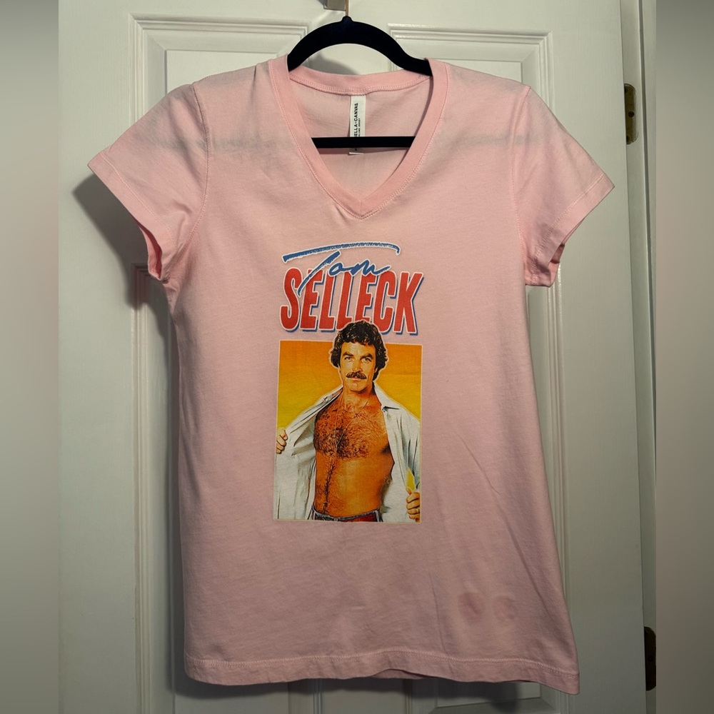 Women’s Pink Sexy Tom Selleck t-shirt - NWOT